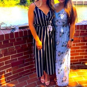 Navy Striped Jumpsuit